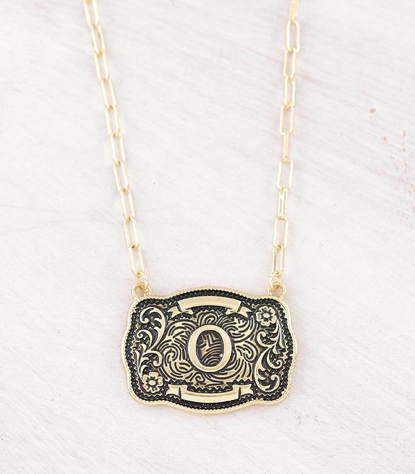 New Arrival :: Wholesale Tipi Brand Buckle Initial Necklace