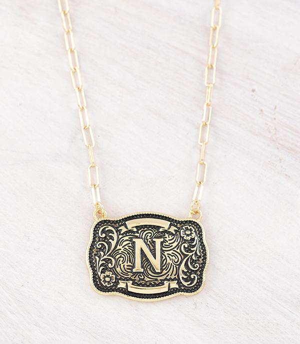 New Arrival :: Wholesale Tipi Brand Buckle Initial Necklace