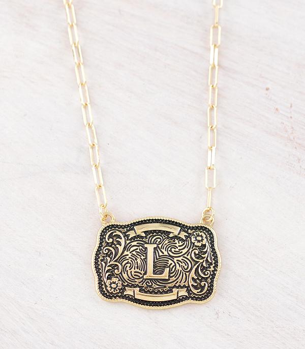 New Arrival :: Wholesale Tipi Brand Buckle Initial Necklace