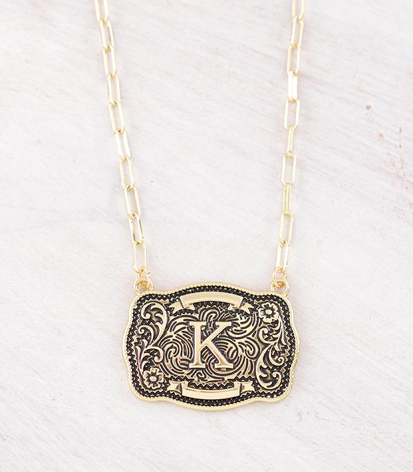 New Arrival :: Wholesale Tipi Brand Buckle Initial Necklace