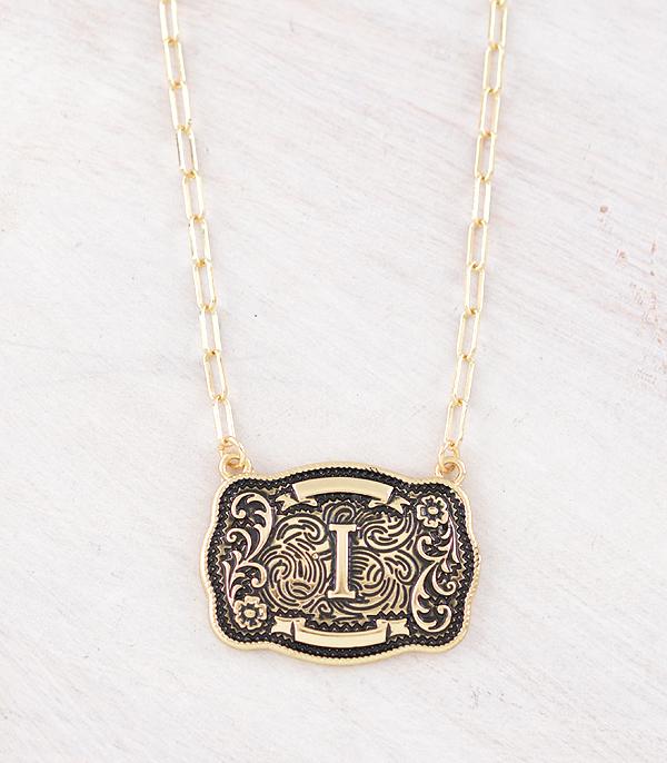 New Arrival :: Wholesale Tipi Brand Buckle Initial Necklace
