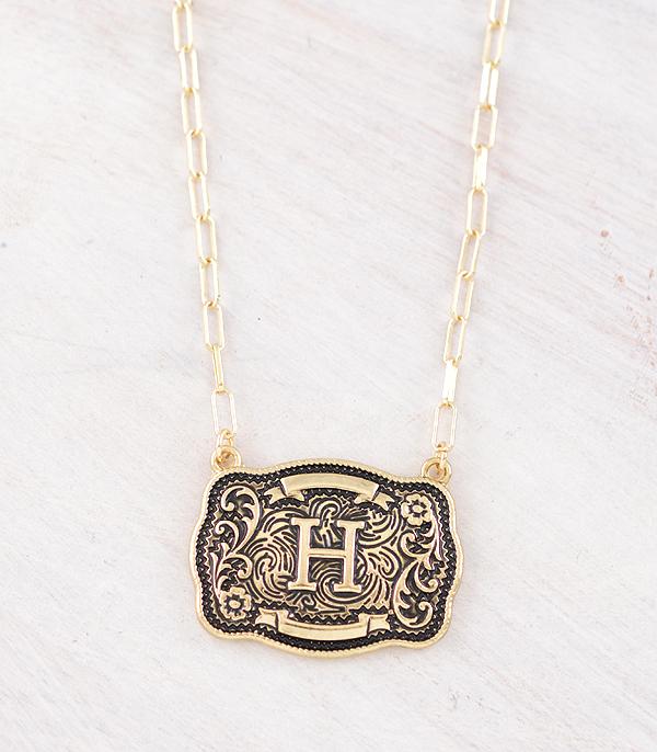 New Arrival :: Wholesale Tipi Brand Buckle Initial Necklace