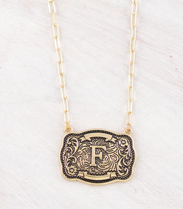 New Arrival :: Wholesale Tipi Brand Buckle Initial Necklace