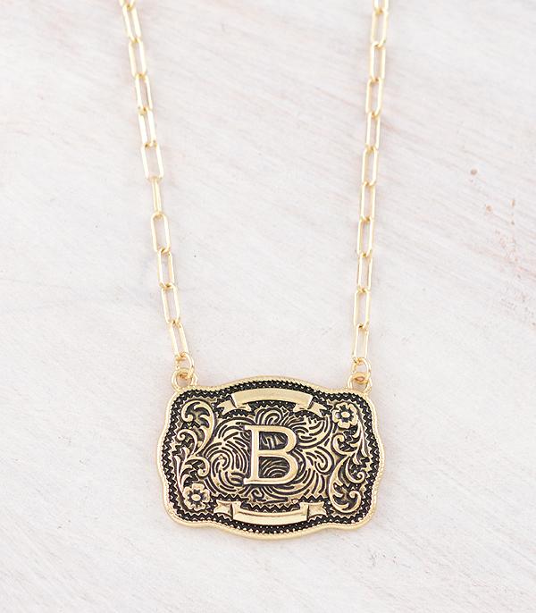 New Arrival :: Wholesale Tipi Brand Buckle Initial Necklace