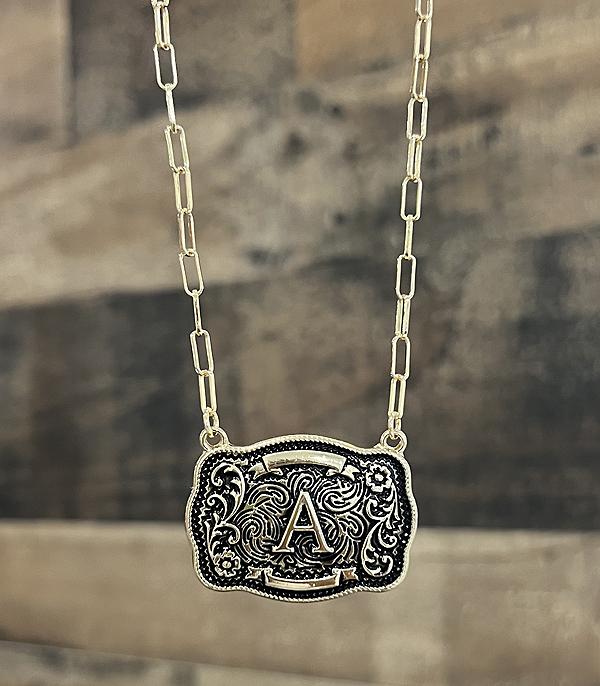 New Arrival :: Wholesale Tipi Brand Buckle Initial Necklace