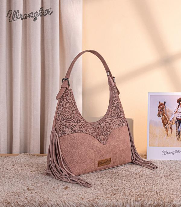 MONTANAWEST BAGS :: WESTERN PURSES :: Wholesale Wrangler Floral Tooled Hobo Bag