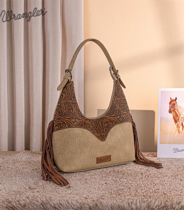 New Arrival :: Wholesale Wrangler Floral Tooled Hobo Bag