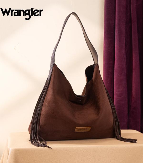 New Arrival :: Wholesale Wrangler Floral Tooled Fringe Hobo Bag