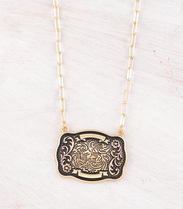 New Arrival :: Wholesale Western Buckle Necklace