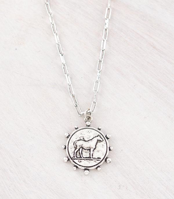 New Arrival :: Wholesale Tipi Brand Western Horse Coin Necklace