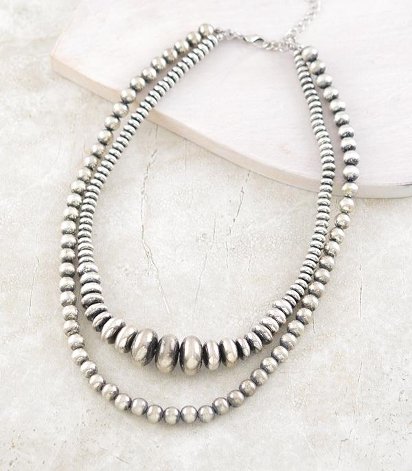New Arrival :: Wholesale Western Navajo Pearl Layered Necklace