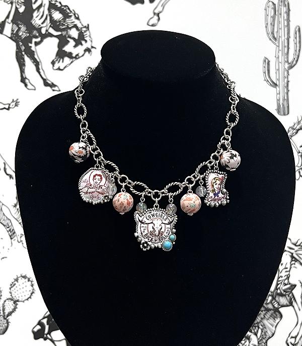 WHAT'S NEW :: Wholesale Western Cowgirl Charm Necklace