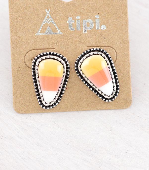 New Arrival :: Wholesale Western Halloween Candy Corn Earrings