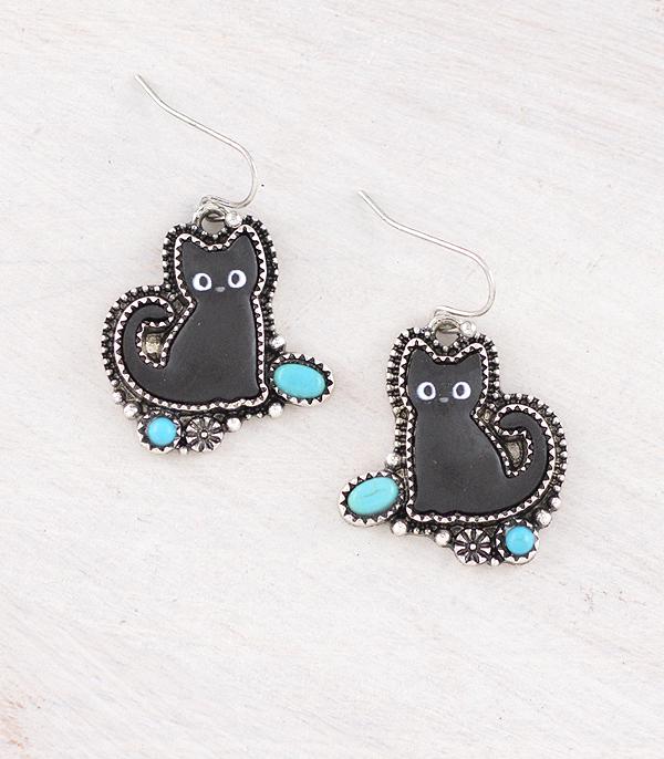 New Arrival :: Wholesale Tipi Brand Black Cat Earrings