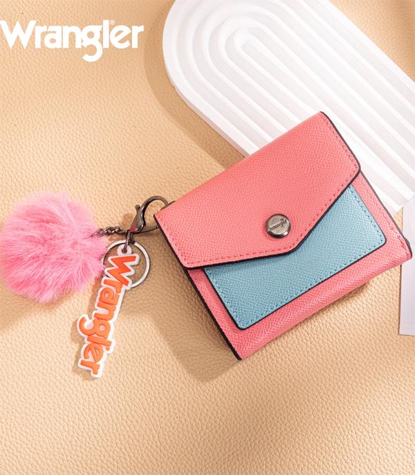 New Arrival :: Wholesale Wrangler Pom Pom Tri-Fold Wallet