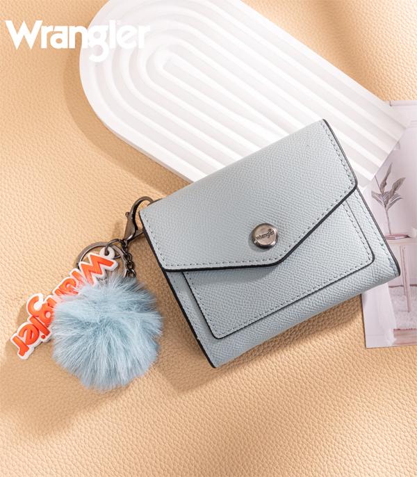 New Arrival :: Wholesale Wrangler Pom Pom Tri-Fold Wallet