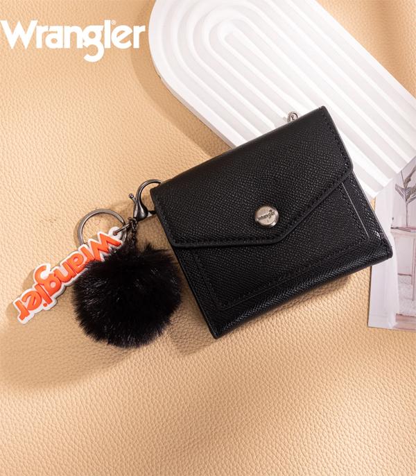 New Arrival :: Wholesale Wrangler Pom Pom Tri-Fold Wallet