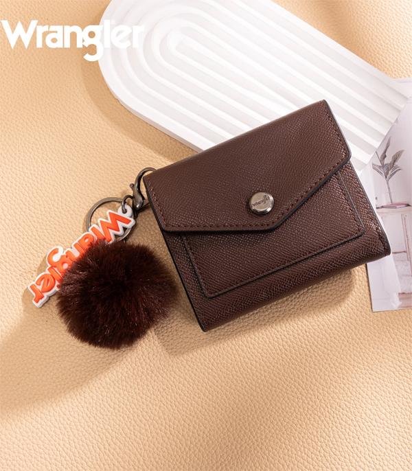 New Arrival :: Wholesale Wrangler Pom Pom Tri-Fold Wallet