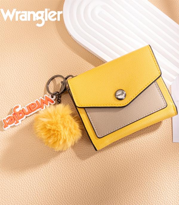 New Arrival :: Wholesale Wrangler Pom Pom Tri-Fold Wallet