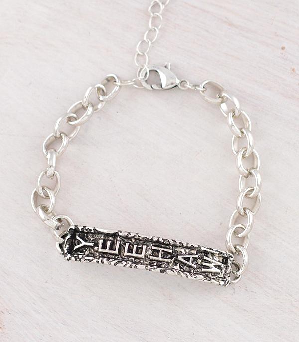 New Arrival :: Wholesale Western Yeehaw Bar Chain Bracelet