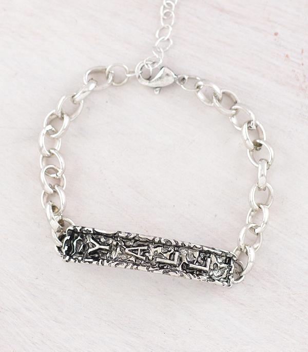 New Arrival :: Wholesale Western Yall Bar Chain Bracelet
