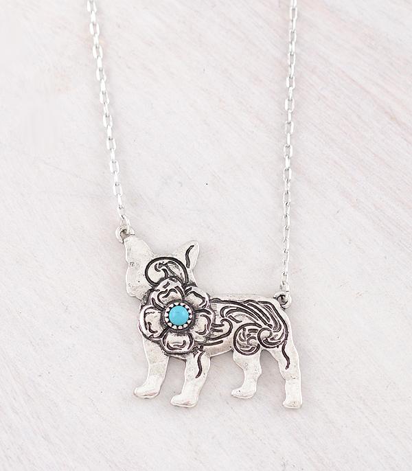 NECKLACES :: WESTERN TREND :: Wholesale Western Tooling Dog Pendant Necklace