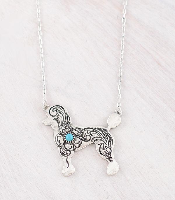 NECKLACES :: WESTERN TREND :: Wholesale Western Tooling Dog Pendant Necklace