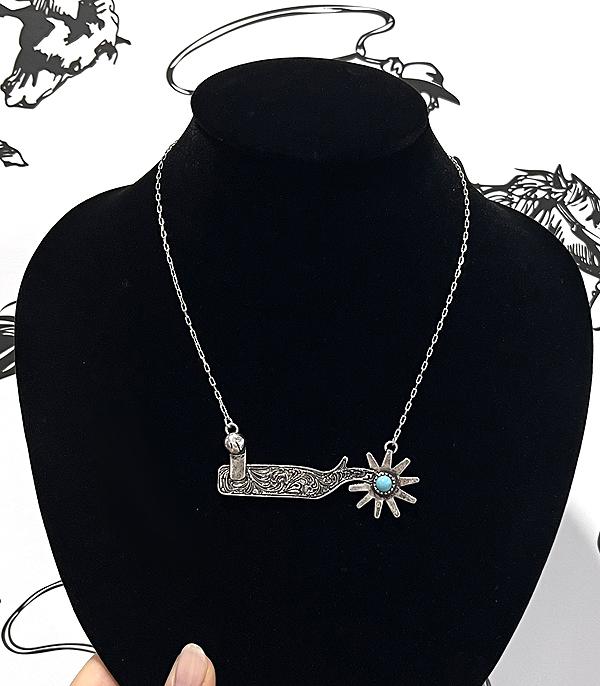 New Arrival :: Wholesale Western Boot Spurs Necklace