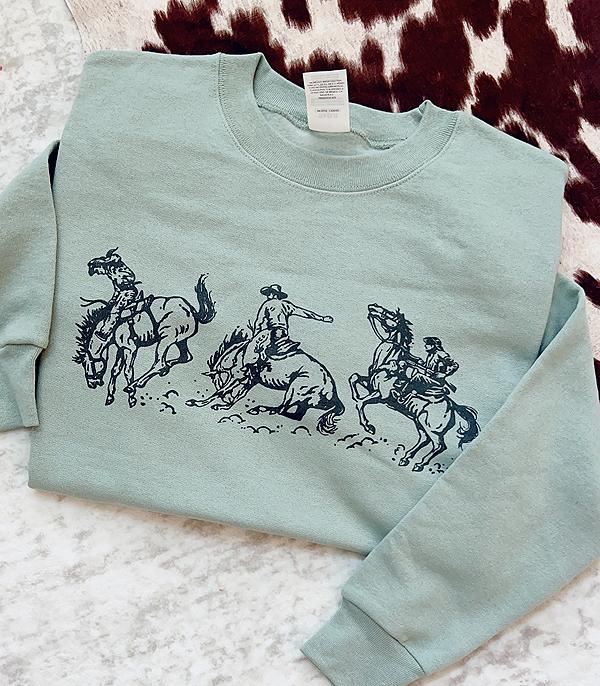 New Arrival :: Wholesale Western Cowboy Bronco Sweatshirt