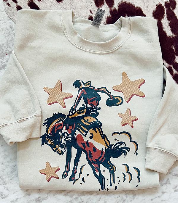New Arrival :: Wholesale Western Retro Cowboy Sweatshirt