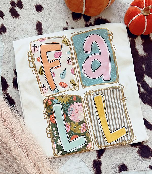 New Arrival :: Wholesale Fall Letters Graphic Tshirt