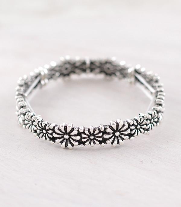 New Arrival :: Wholesale Western Silver Concho Stackable Bracelet