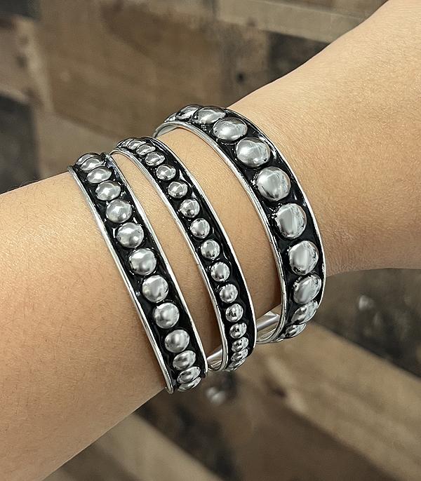 New Arrival :: Wholesale Tipi Brand 3PC Studded Cuff Bracelet