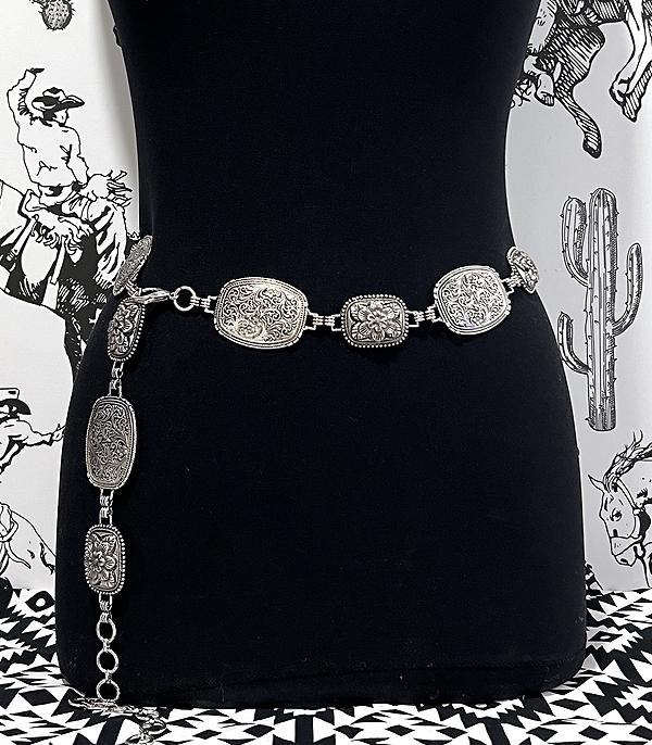 New Arrival :: Wholesale Western Floral Tooling Concho Belt