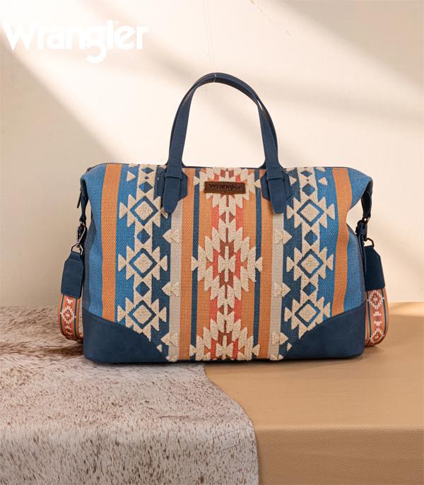 MONTANAWEST BAGS :: WESTERN PURSES :: Wholesale Wrangler Sherpa Aztec Weekender Bag