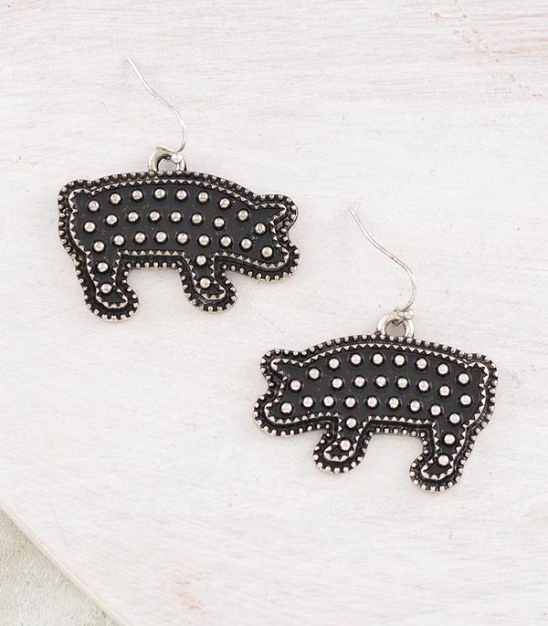 New Arrival :: Wholesale Tipi Brand Farm Animal Pig Earrings