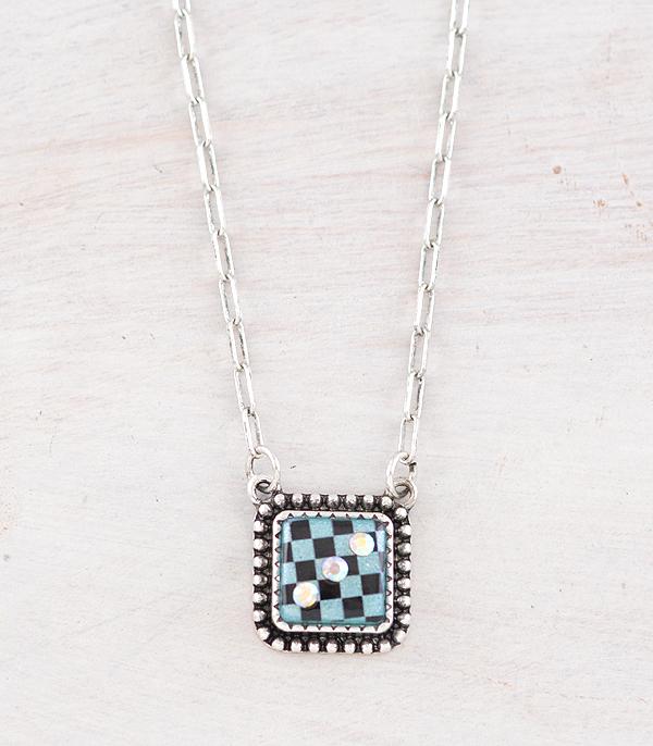 New Arrival :: Wholesale Tipi Brand Checkered Dice Necklace