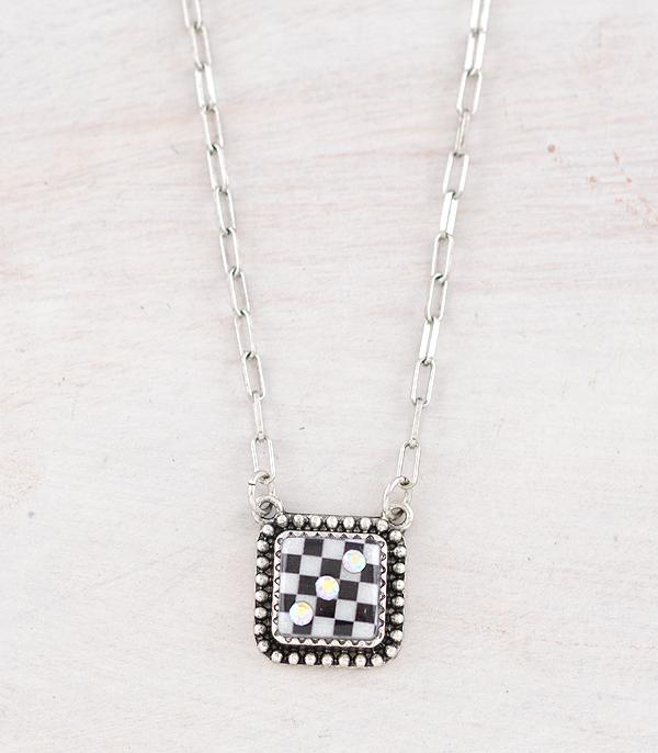 New Arrival :: Wholesale Tipi Brand Checkered Dice Necklace