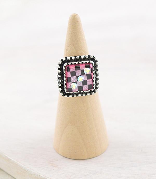New Arrival :: Wholesale Tipi Brand Checkered Dice Ring