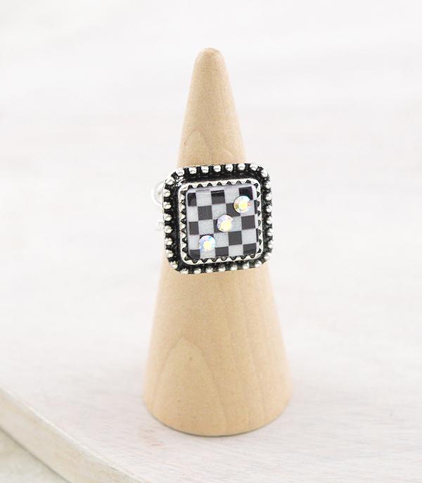 New Arrival :: Wholesale Tipi Brand Checkered Dice Ring