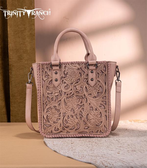 New Arrival :: Wholesale Trinity Ranch Floral Tooled Tote