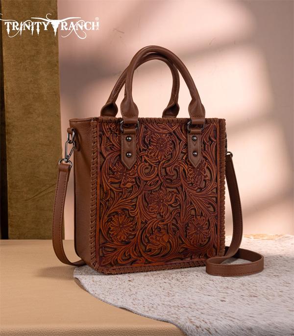 New Arrival :: Wholesale Trinity Ranch Floral Tooled Tote