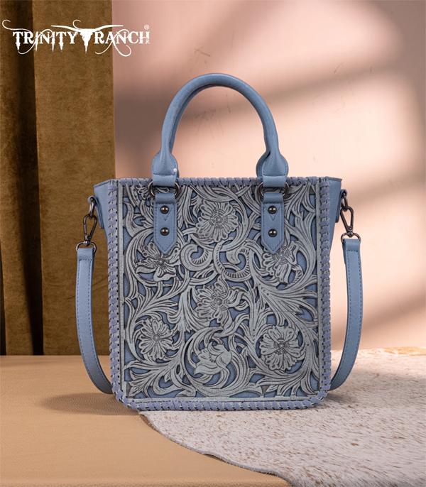 New Arrival :: Wholesale Trinity Ranch Floral Tooled Tote
