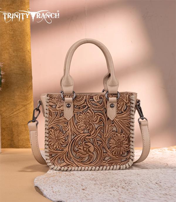 New Arrival :: Wholesale Trinity Ranch Floral Tooled Mini Tote