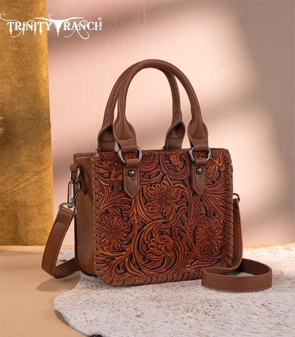 New Arrival :: Wholesale Trinity Ranch Floral Tooled Mini Tote