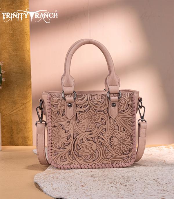 New Arrival :: Wholesale Trinity Ranch Floral Tooled Mini Tote