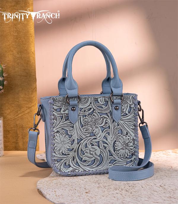 New Arrival :: Wholesale Trinity Ranch Floral Tooled Mini Tote