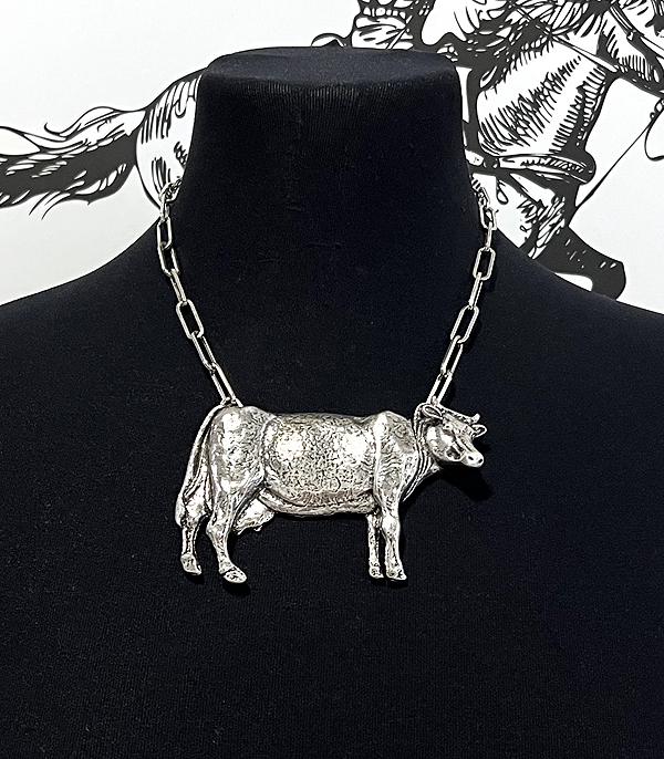 New Arrival :: Wholesale Tipi Brand Farm Animal Cow Necklace