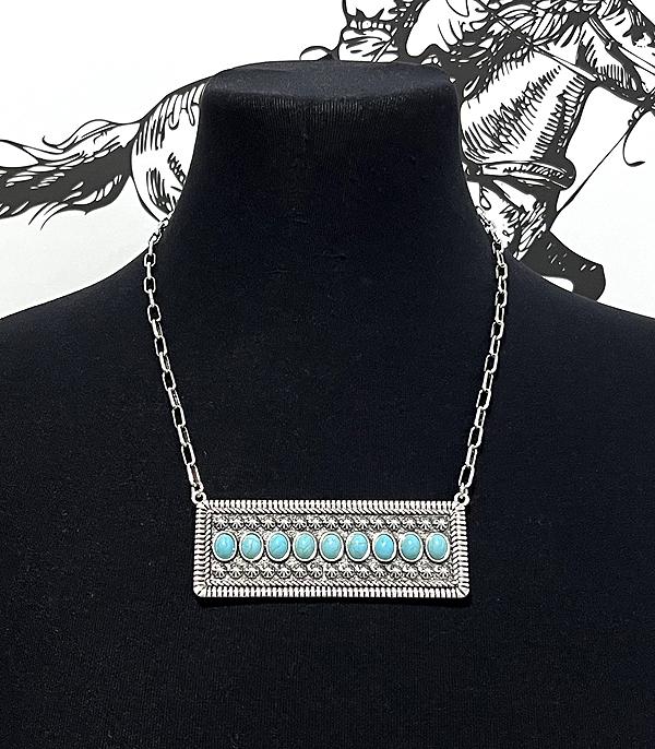 New Arrival :: Wholesale Tipi Brand Western Turquoise Bar Necklac