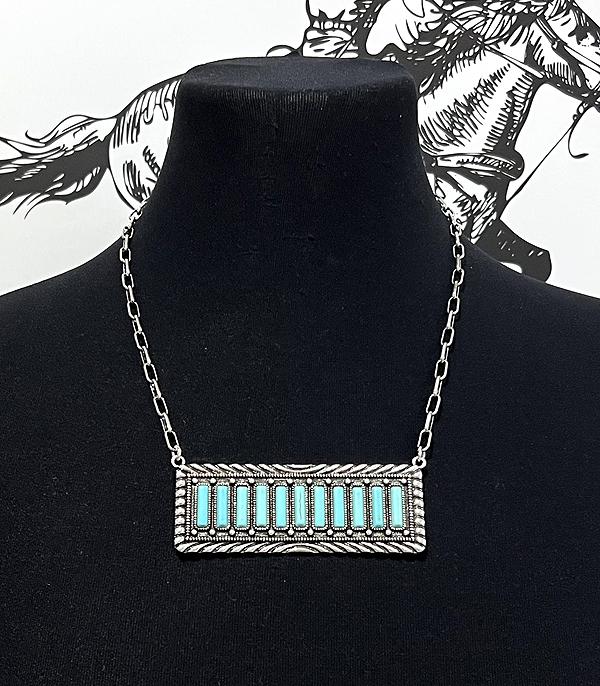 New Arrival :: Wholesale Tipi Brand Turquoise Bar Necklace